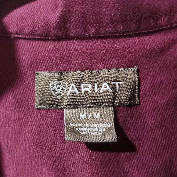 Ariat Team Logo Twill Button Down Long Sleeve Western Cowboy Rodeo Mens Medium - Picture 4 of 6